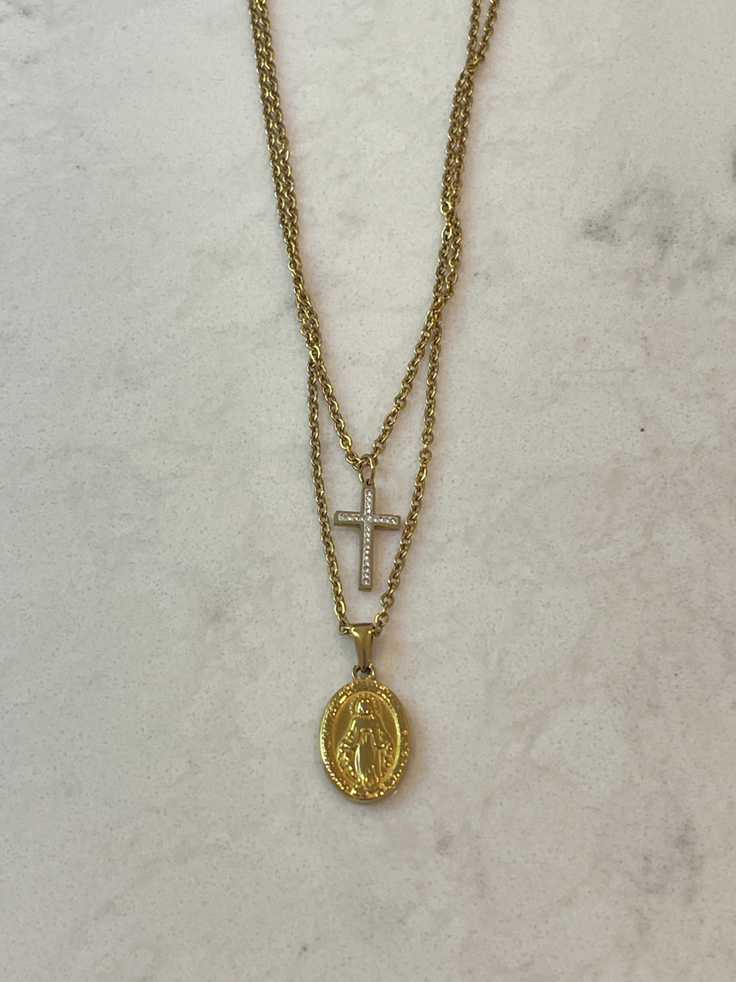Layered Our Lady Miraculous Medal